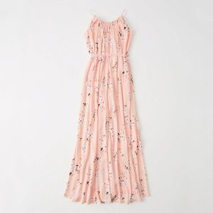 Pink floral maxi dress petite